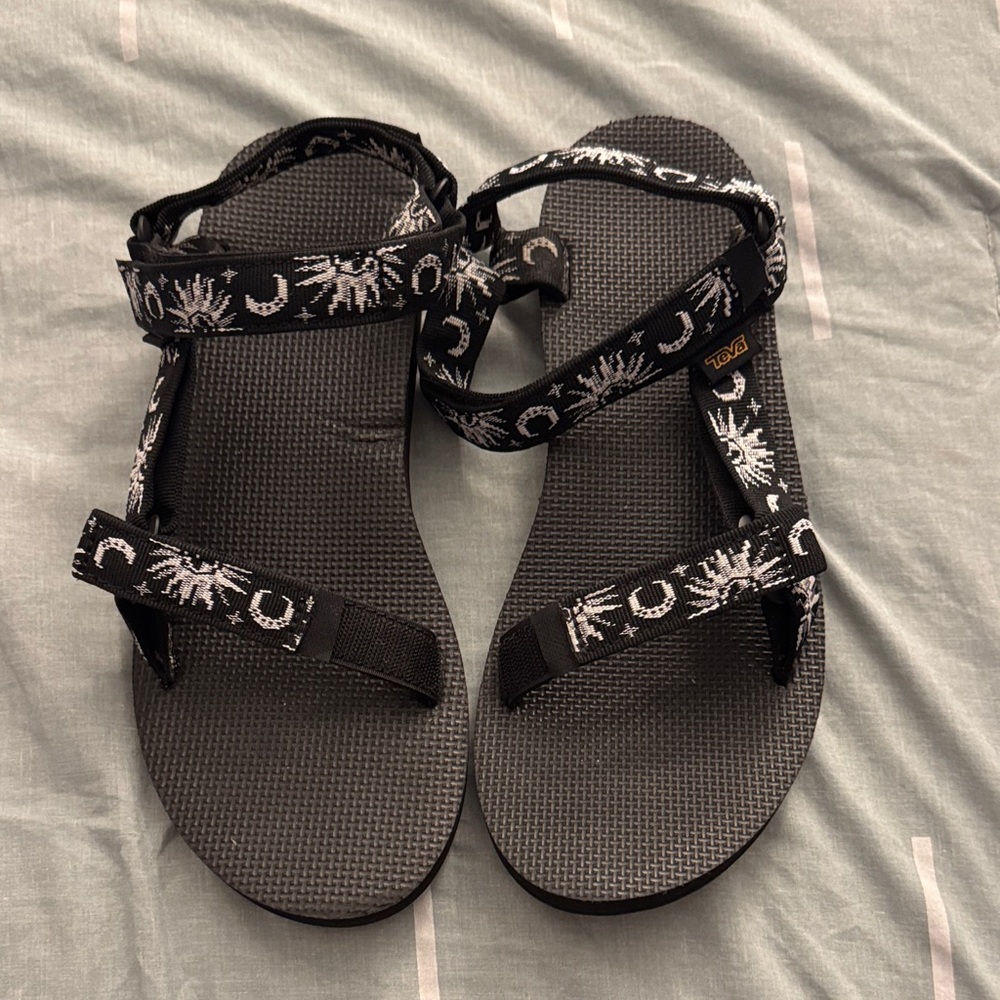 Teva Women's Black and White Patterned Sandals